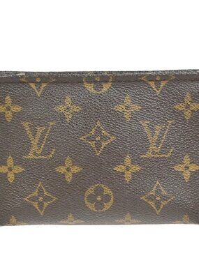 LOUIS VUITTON Poche Toilette 15 Clutch Pouch Bag Monogram Leather